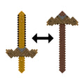 Minecraft Click & Switch Sword & Pick-Axe, Transforming Kid-Sized 2-In-1 Toy For Role-Play & Costumes