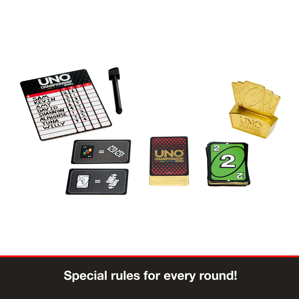UNO Championship Series Tournament Set Card Game For Large Groups Of 6 To 20 Players