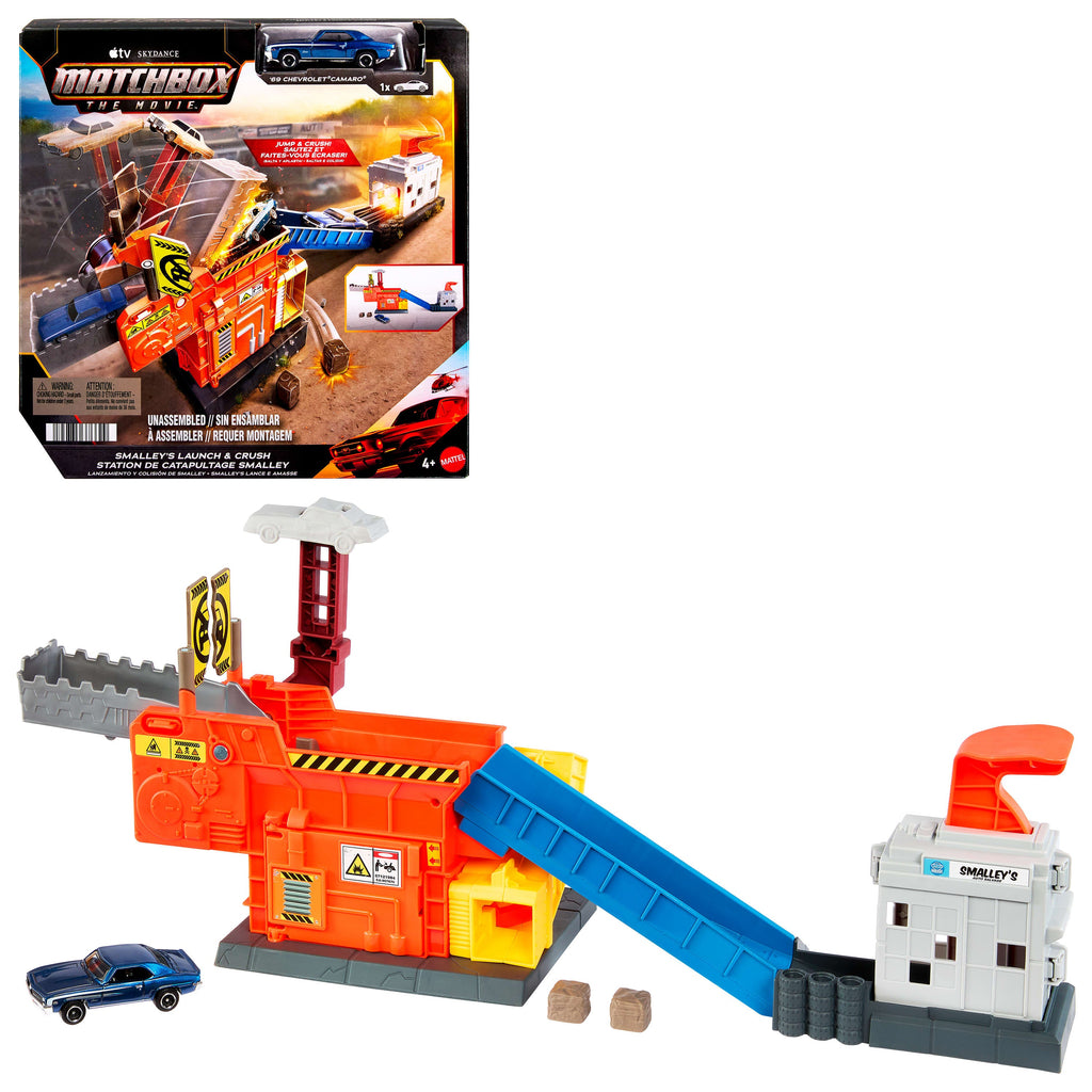 Matchbox The Movie Smalley's Launch & Crush Playset inspired By The Film, 1 Toy Die-Cast Car