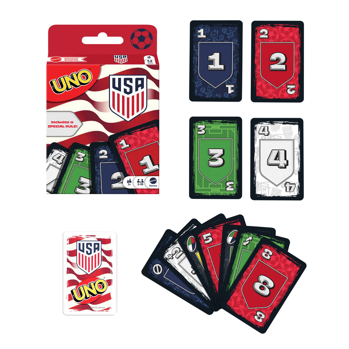 UNO Us Men's National Team Card Game For Kids & Family Night