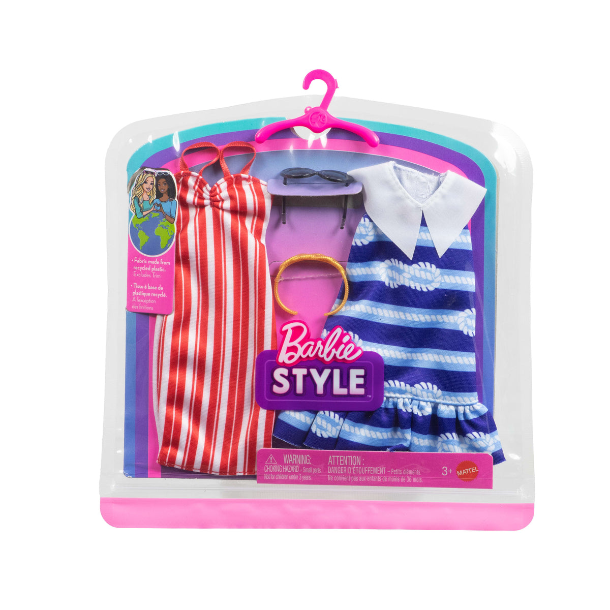 Barbie Fashions 2-Pack Clothing Set, 2 Outfits For Barbie Doll With 2 Dresses, And Accessories