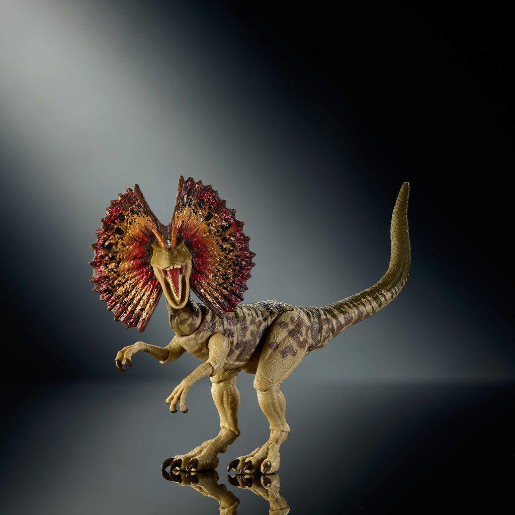Jurassic World Hammond Collection Dilophosaurus Dinosaur Figure, Deluxe Design And Articulation
