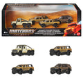 Matchbox Desert Chase Escape 4-Pack Of 1:64 Scale Die-Cast Vehicles From The Movie, Collectible Set