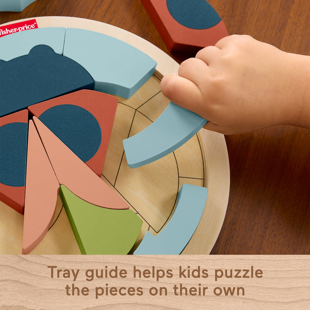 Fisher-Price Tiny Garden Wooden Lady Bug Jigsaw Puzzle For Kids Developmental Play, 18 Wood Pieces