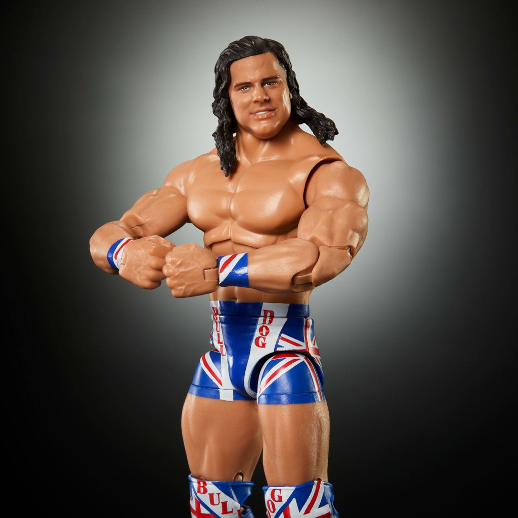 WWE Elite Legends British Bulldog Action Figure & Accessories, Series 29 6-Inch Collectible Set