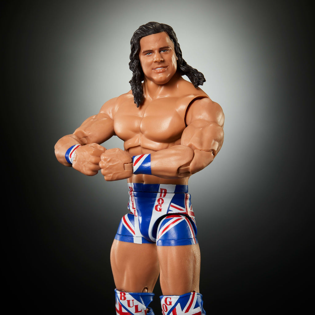 WWE Elite Legends British Bulldog Action Figure & Accessories, Series 29 6-inch Collectible Set