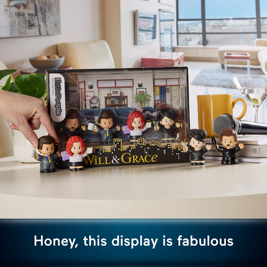 Little People Collector Will And Grace Tv Series Special Edition Set For Adults & Fans, 4 Figures
