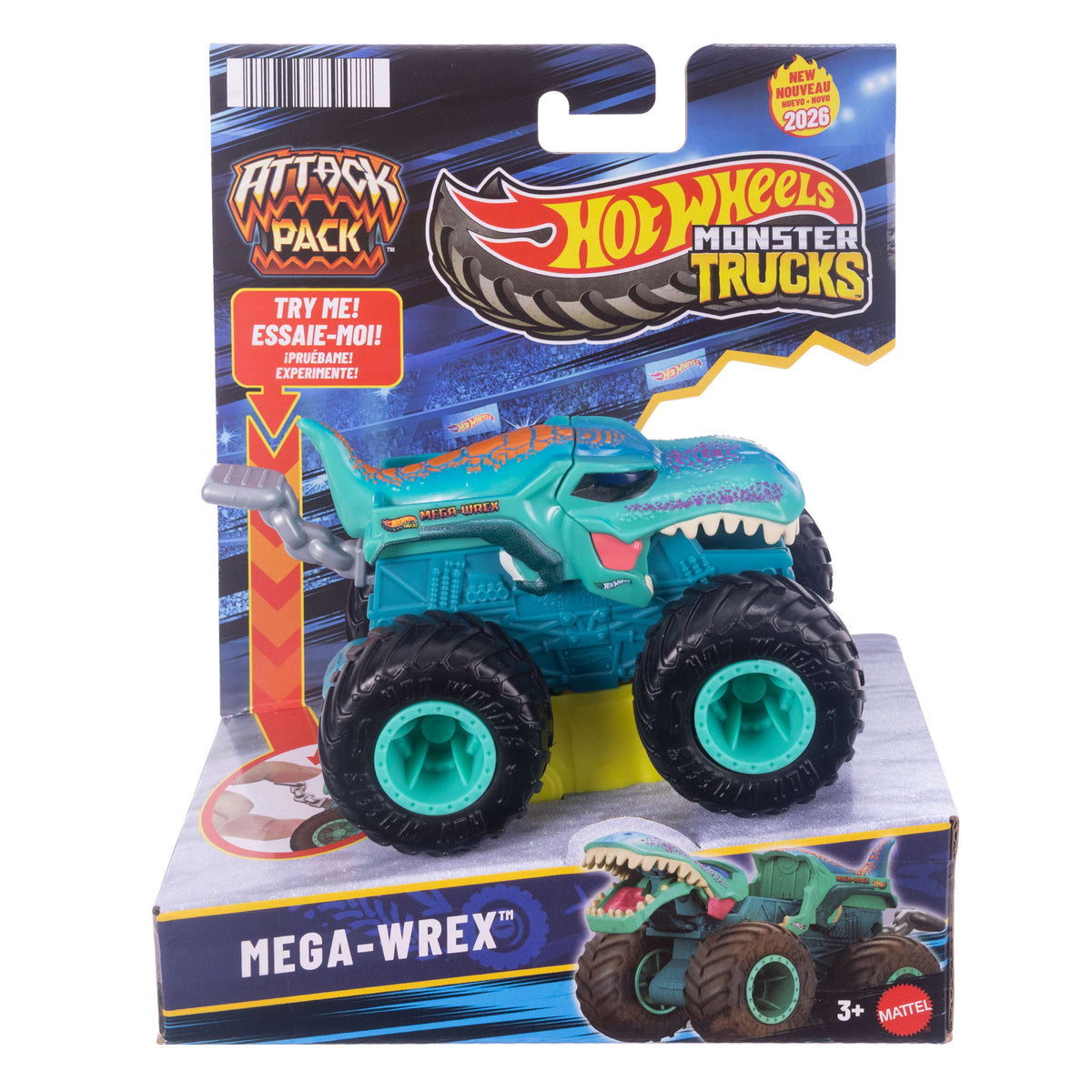 Hot Wheels Monster Trucks Attack Pack Vehicle With Special Action Feature