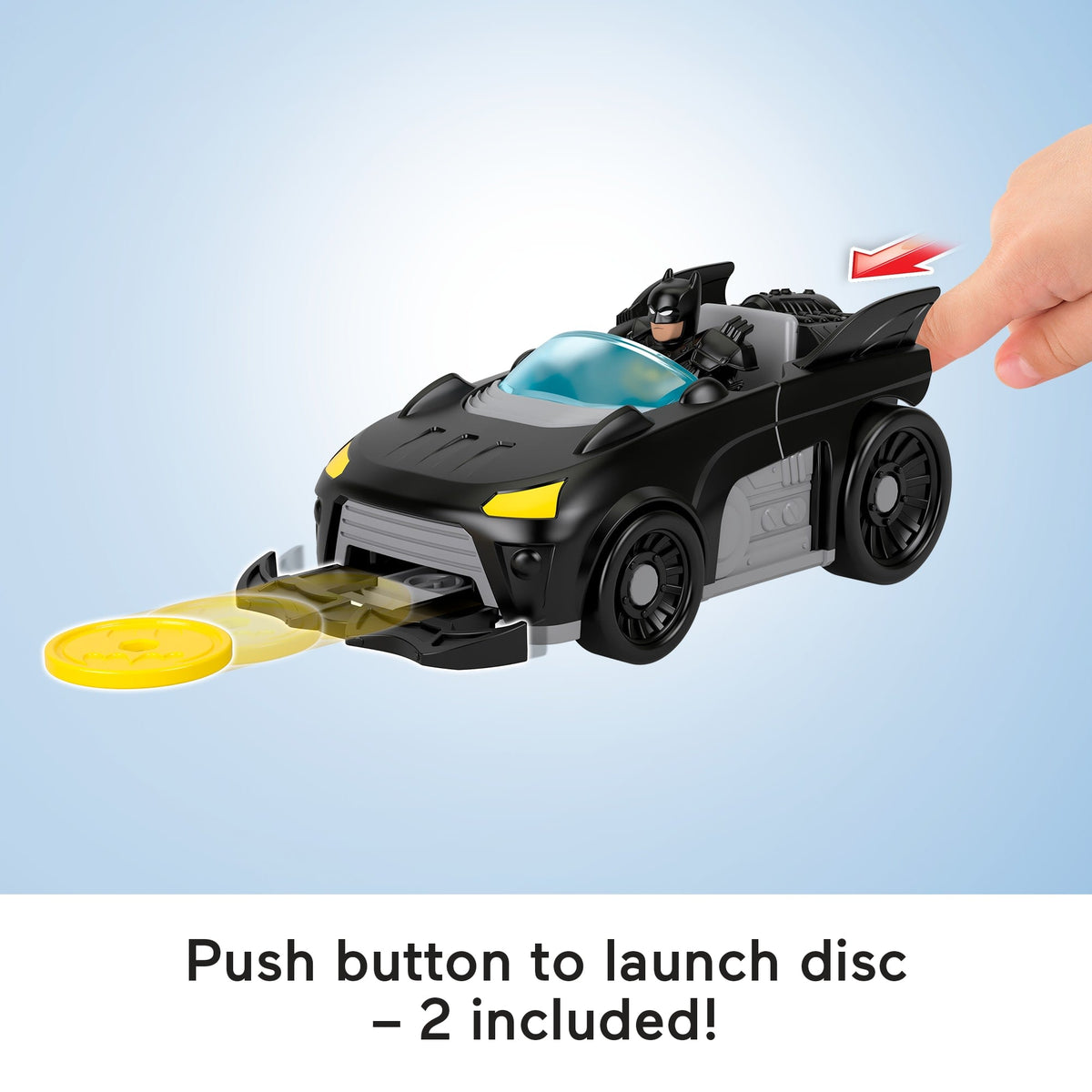 Fisher-Price Imaginext DC Super Friends Metal Force Batmobile Toy Car & Batman Action Figure Set