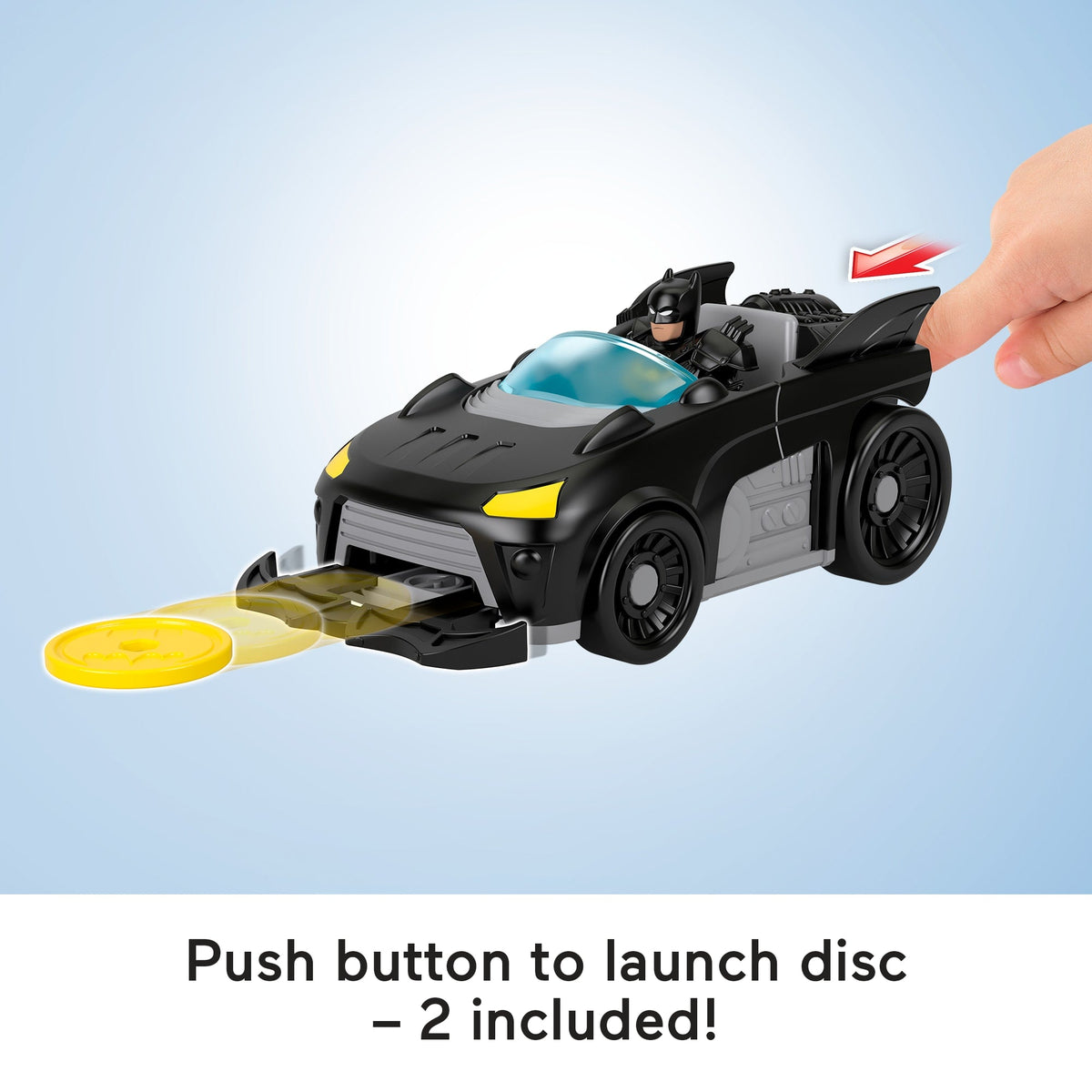 Fisher-Price Imaginext DC Super Friends Metal Force Batmobile Toy Car & Batman Action Figure Set