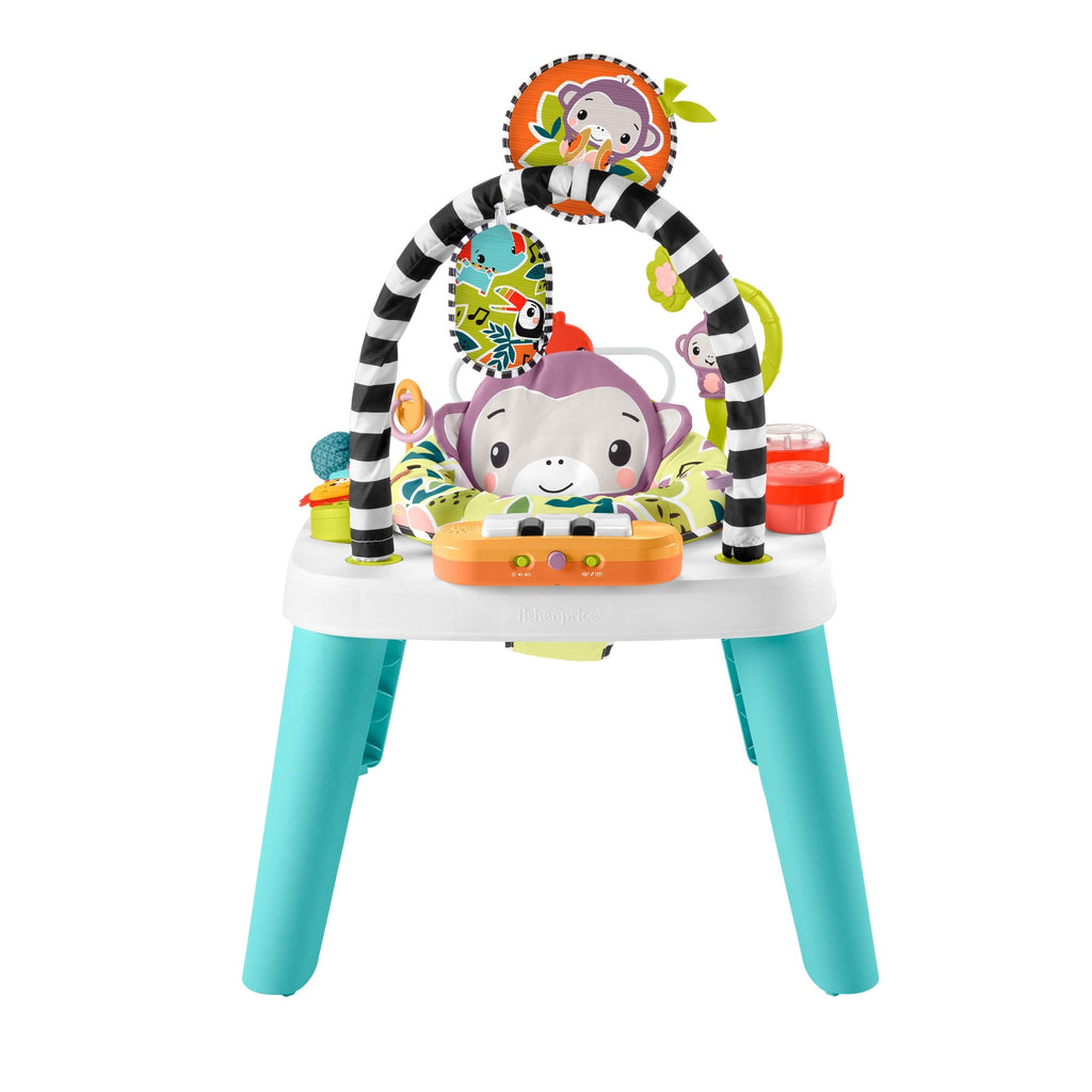 Centre D’Activités Musicales Pour Bébés et Table de Jeu Pour Tout-Petits Singe Violet 2 en 1 Fisher-Price