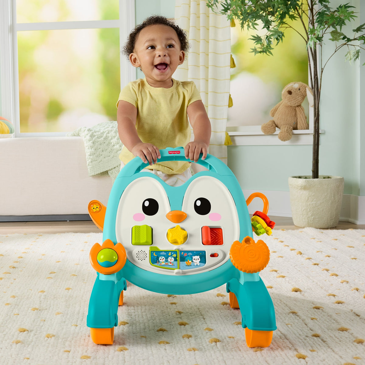 Fisher‑Price-Mon Trotteur Musical Pingouin 2 en 1