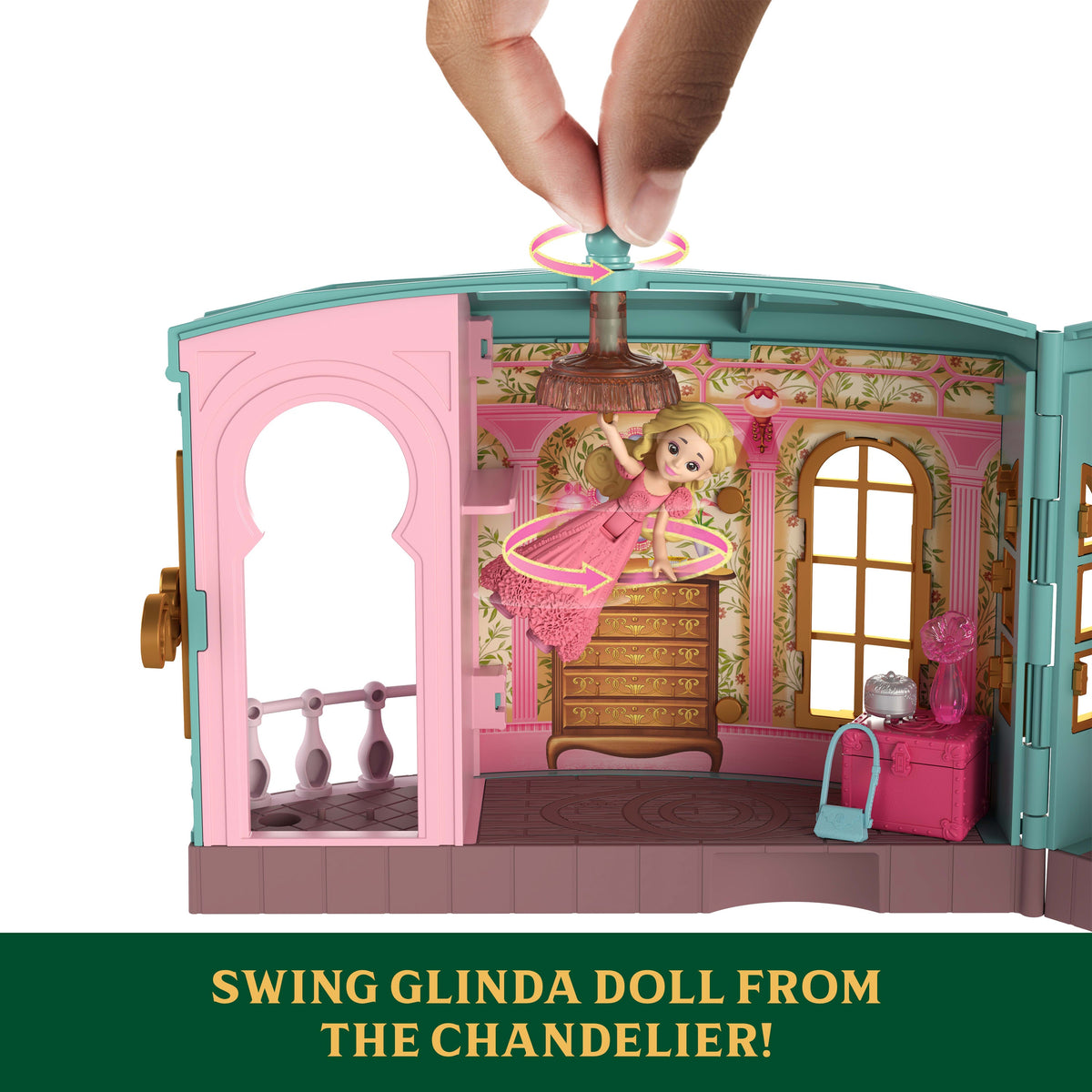 Universal Pictures’ Wicked So Popular Dorm Small Doll Playset With 3 Play Spaces & 10 Total Pieces