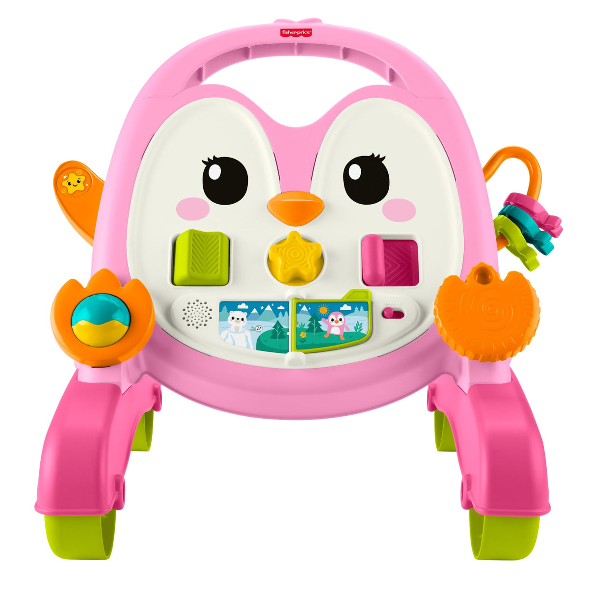 Fisher-Price Andadera para Bebés Andadera Musical Pingüino Rosa