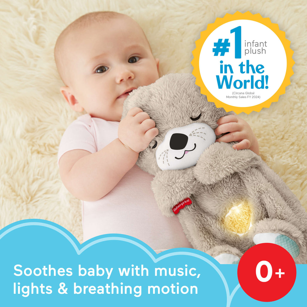 Fisher-Price Soothe 'n Snuggle Otter, Plush Baby Toy, Sound Machine With Breathing Motion
