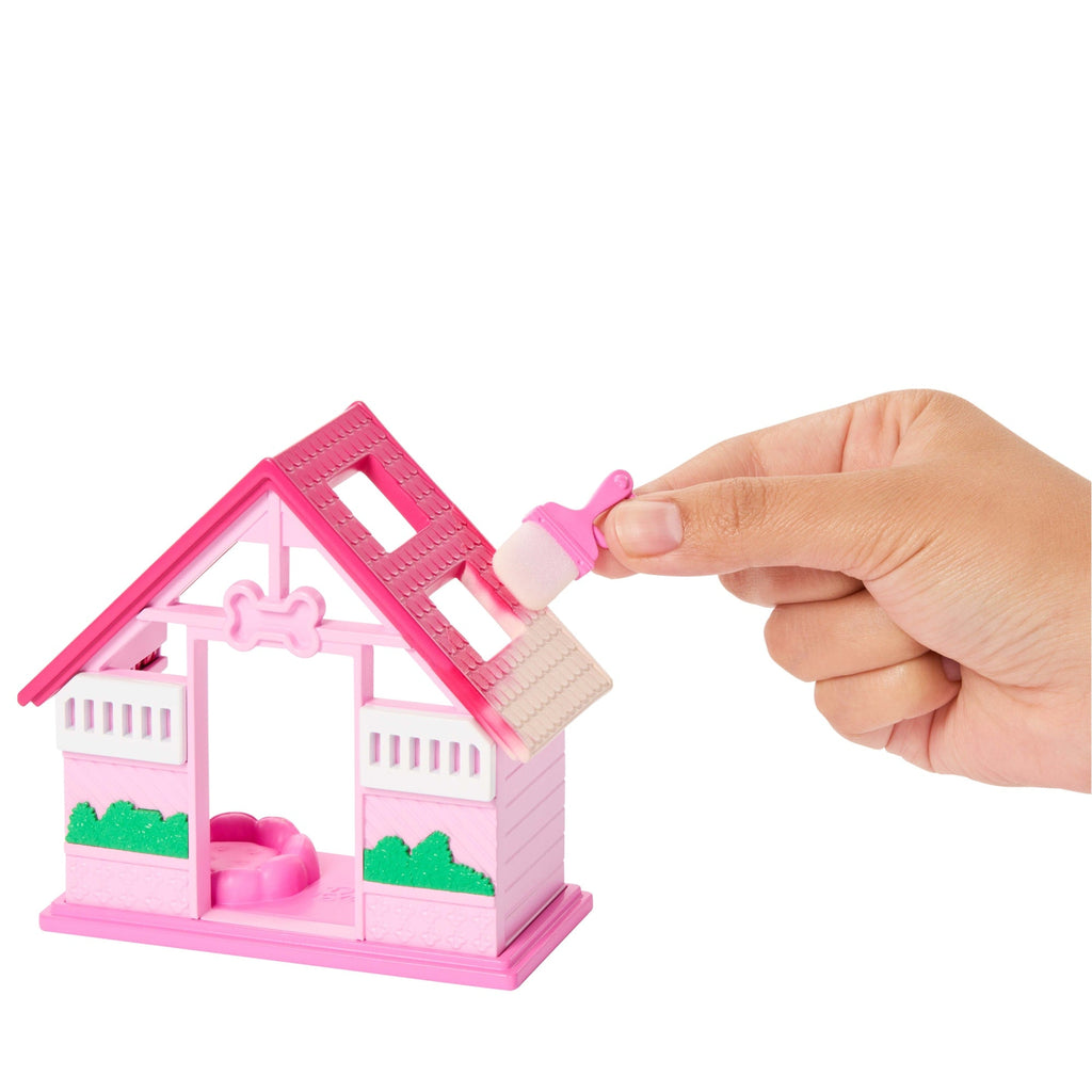 Barbie World Build-A-Doghouse Playset With Workbench, Buildable Doghouse & 15+ Accessories
