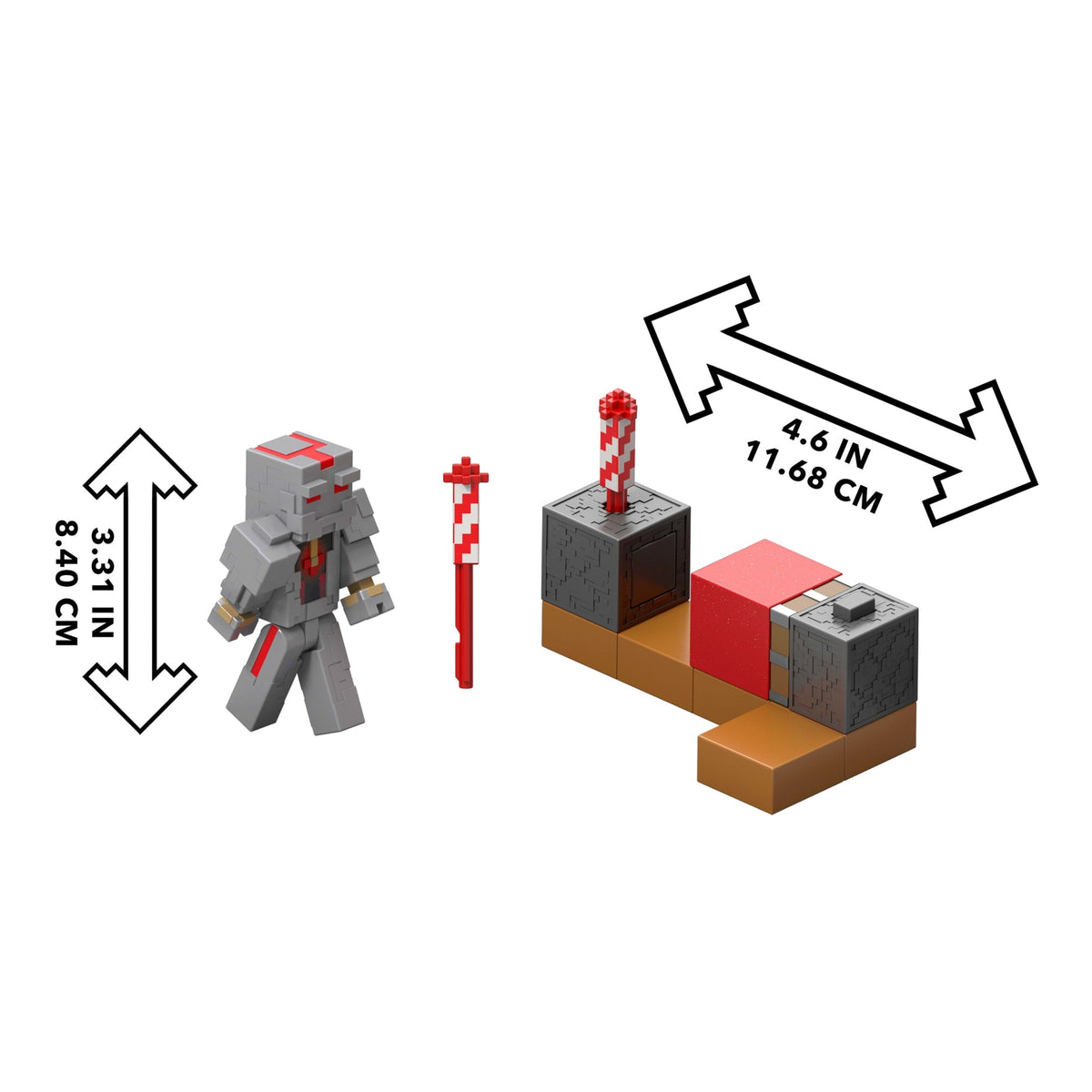 Minecraft ProtectorS Firework Launcher Action Figure & Accessories Set, 3.25-Inch Scale Collectible