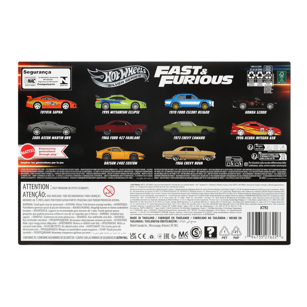 Hot Wheels Collector Vehículo de Colección Fast & Furious Paquete de 10 autos