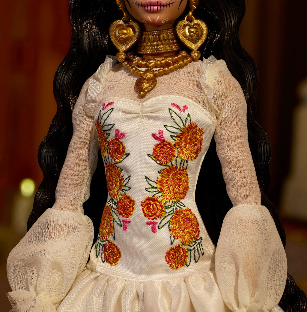 Barbie Signature Día De Muertos 2025 Collectible Doll in Ruffled Cream Gown