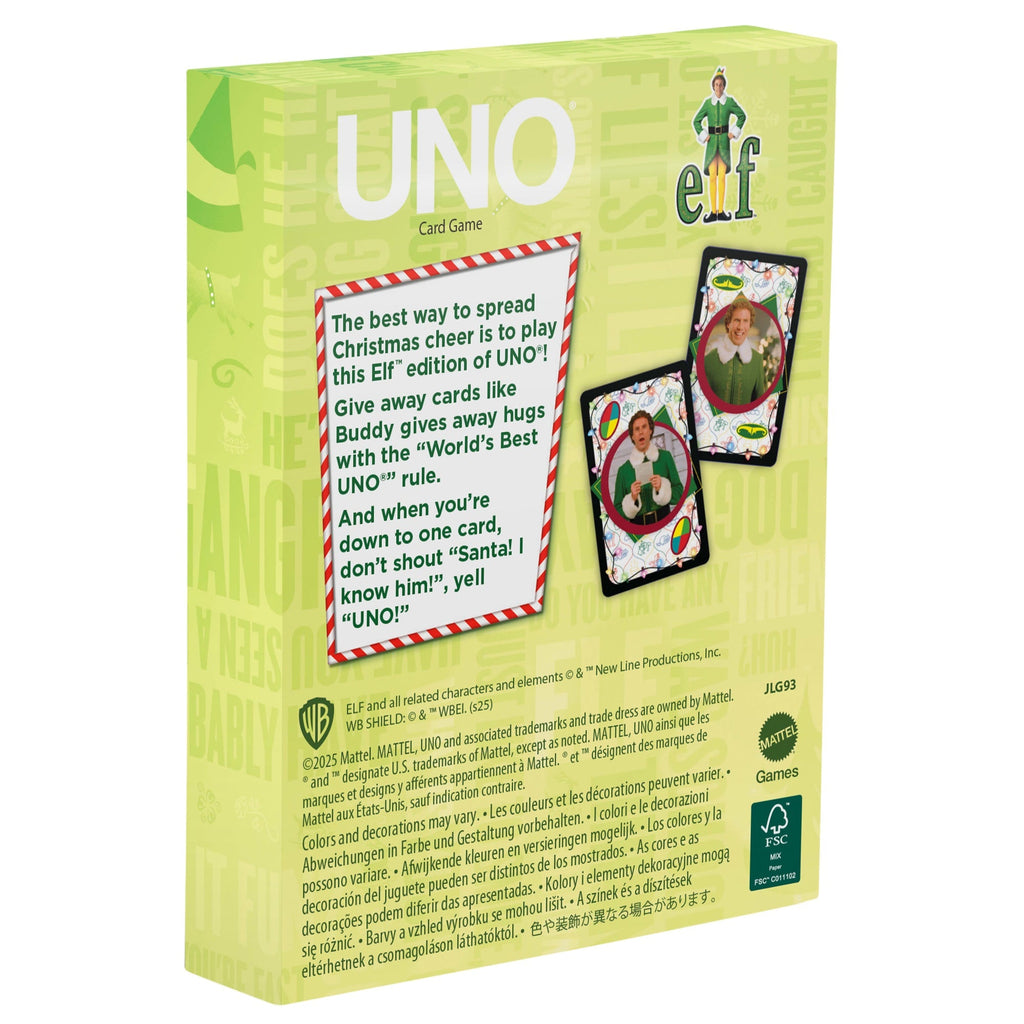 UNO Fandom Elf Card Game With Collectible Foil Card For Kids, Adults & Family Night