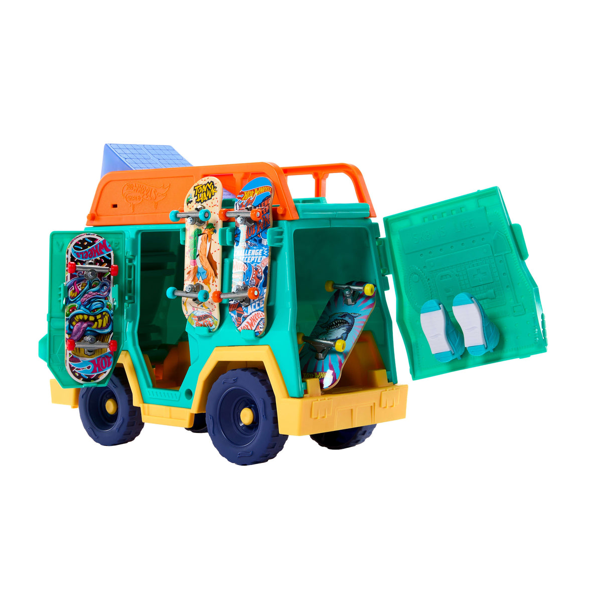 Hot Wheels Skate Tony Hawk Skate Van Playset With Exclusive Fingerboard & Removable Skate Shoes