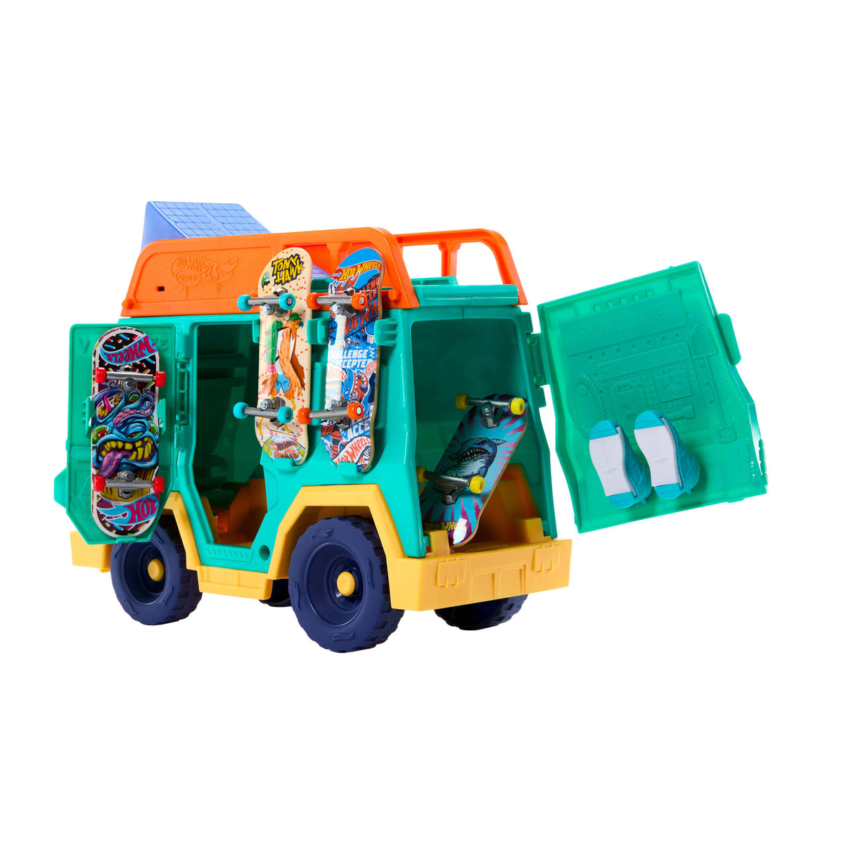 Hot Wheels Skate Tony Hawk Skate Van Playset With Exclusive Fingerboard & Removable Skate Shoes