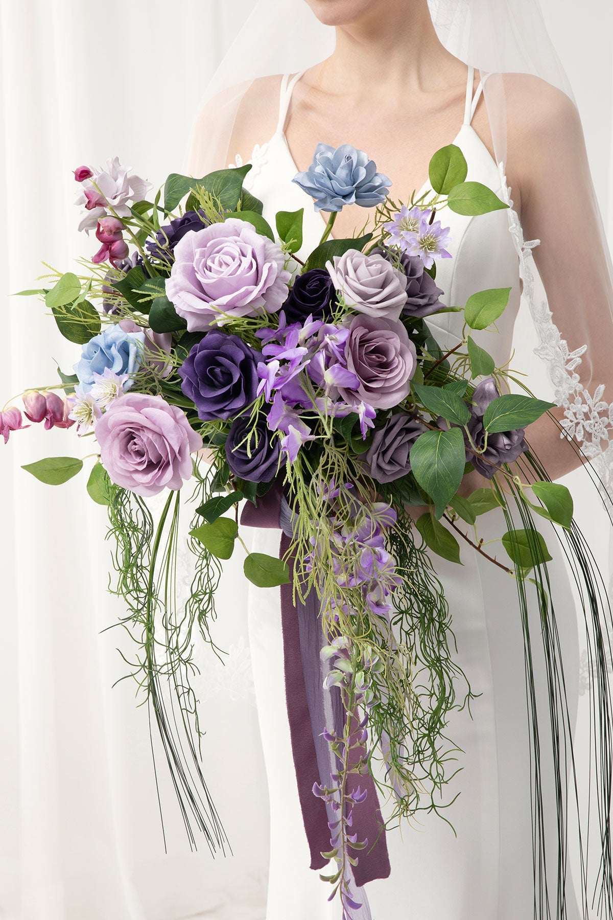 Small Free-Form Bridal Bouquet in Ethereal Purple Dream
