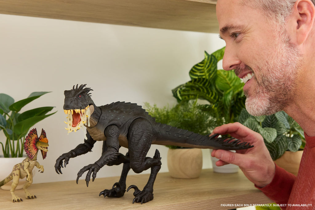 Jurassic World Hammond Collection Dilophosaurus Dinosaur Figure, Deluxe Design And Articulation