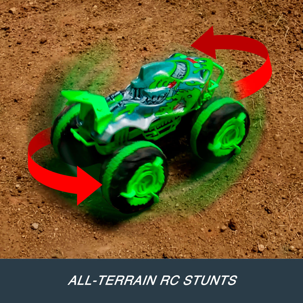 Hot Wheels Monster Trucks All-Terrain Great Bite RC, Remote-Control Toy, Drive On Land & in Water