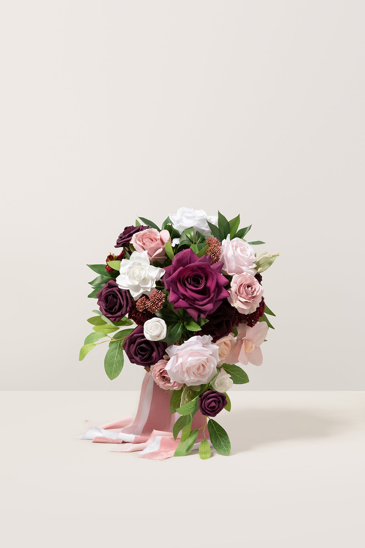 Small Cascade Bridal Bouquet in Romantic Marsala