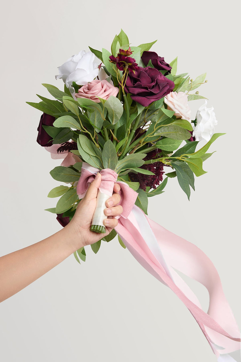 Small Cascade Bridal Bouquet in Romantic Marsala