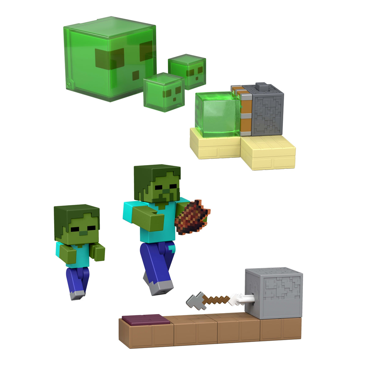 Minecraft Vanilla Figura de Acción 3.25 pulgadas con mecanismo de activación de piedra roja