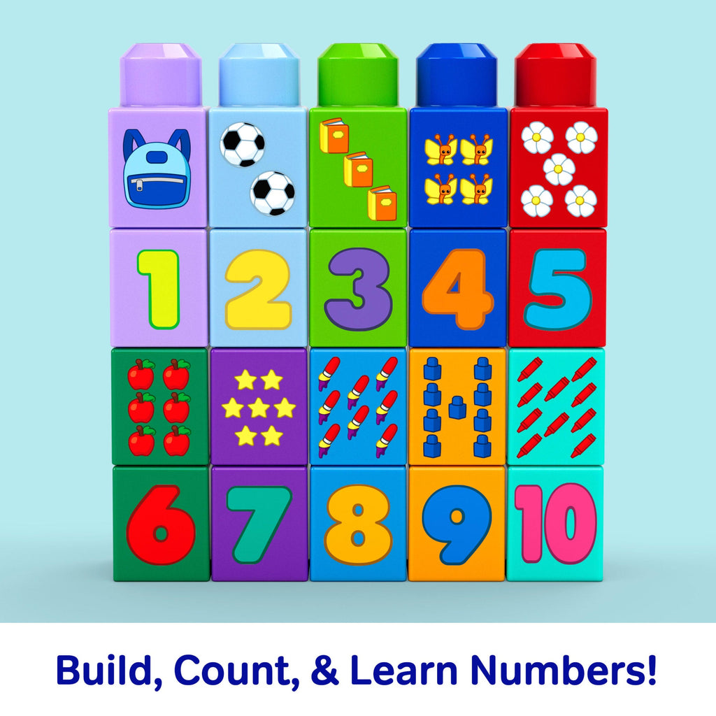 MEGA BLOKS First Builders Build & Count Bus Block Toy (45 Pieces) For Toddler