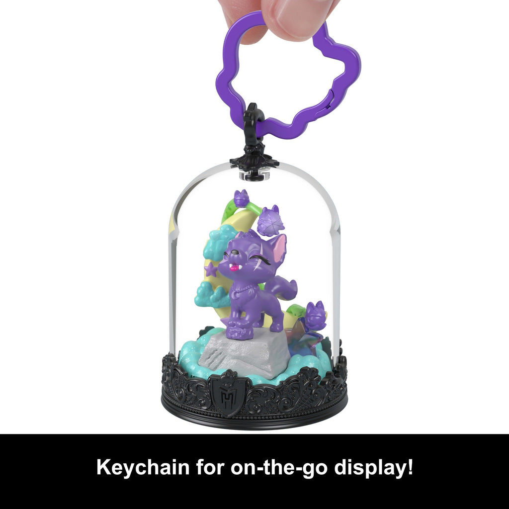 Monster High Pet Keychains, Animal Figures With Accessories And Buildable Terrarium
