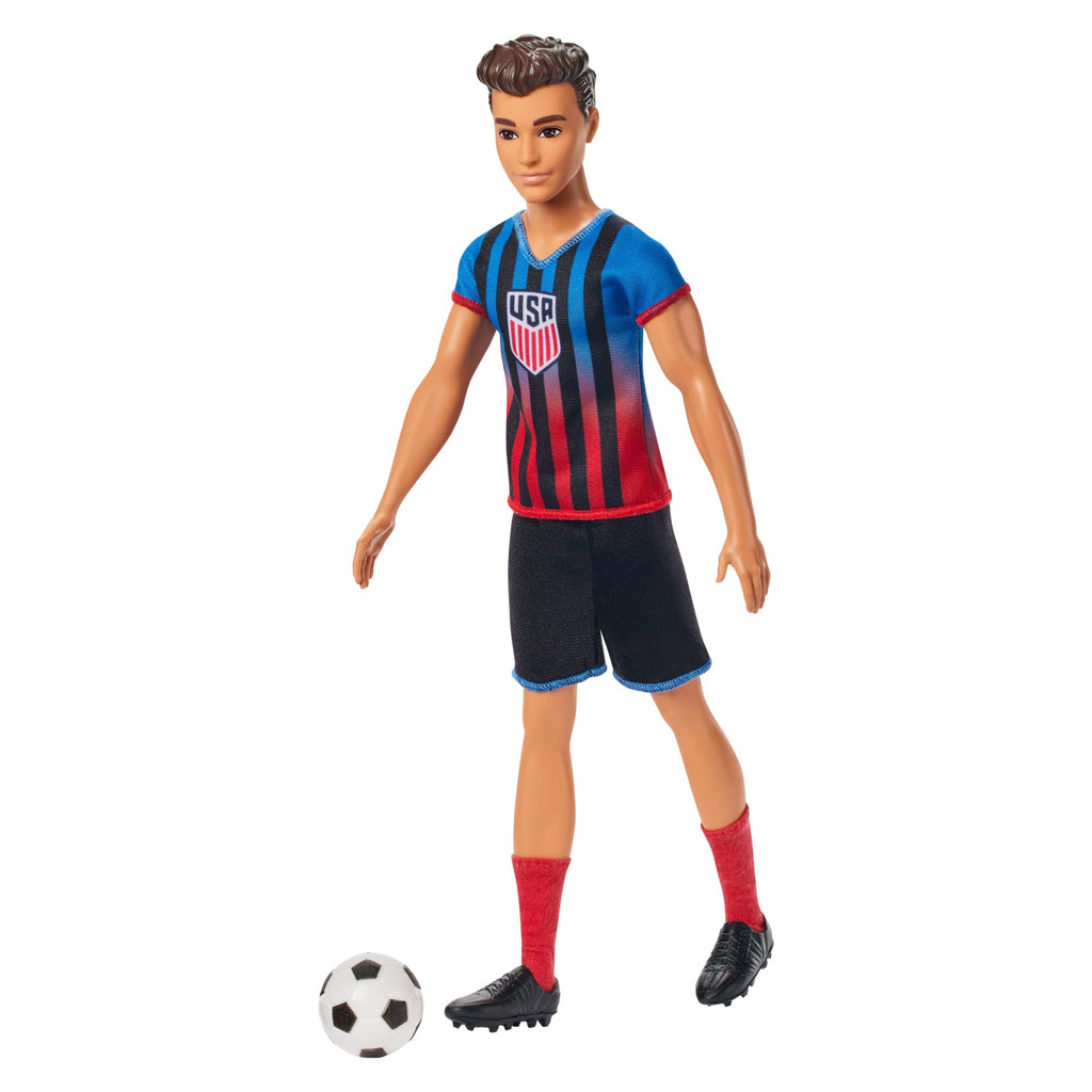 Barbie Careers Ussf Soccer Fashion Ken Doll Dressed in Removable Sport Outfit