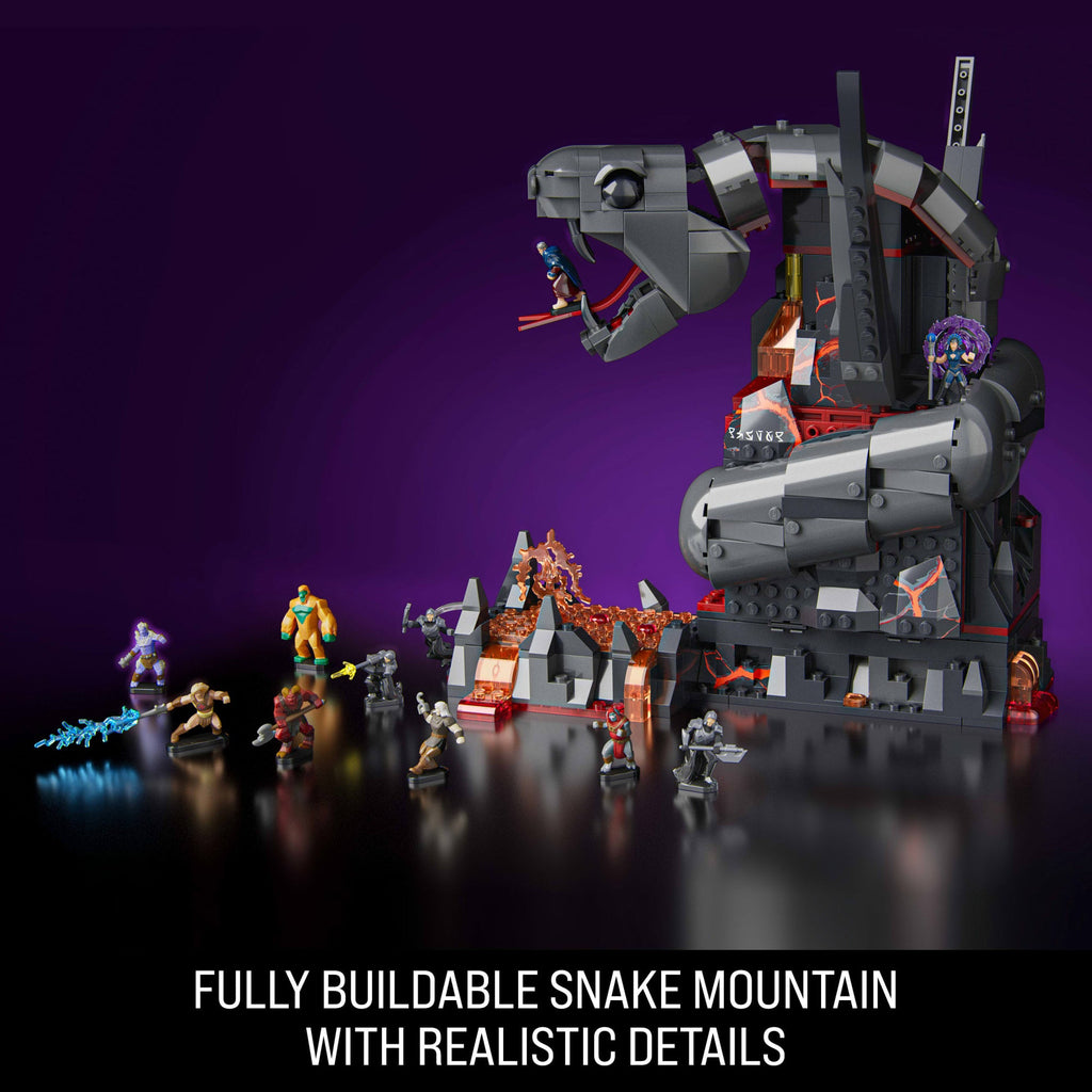 Mattel Brick Shop Masters Of The Universe Clash At Snake Mountain Building Toy Kit