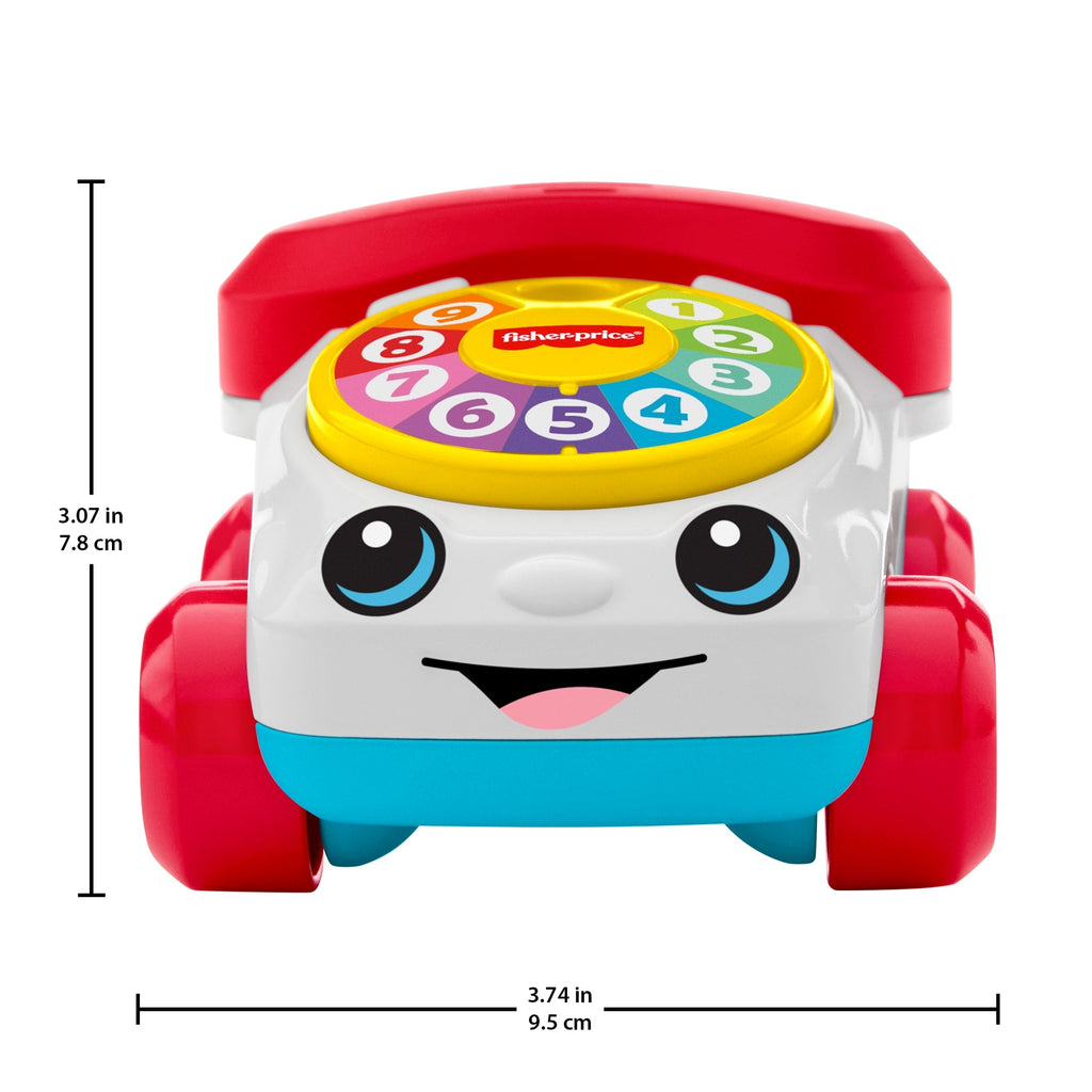 Fisher-Price Chatter Telephone Vehicle Push-Along Toy With Sounds For Baby & Toddler