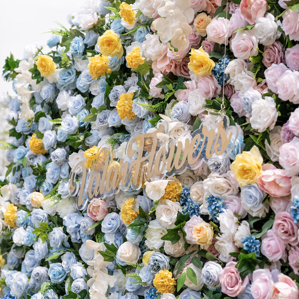 Valar Flowers Rainbow Gradient Bloom Mix Rose Flower Wall Backdrop - VF-830
