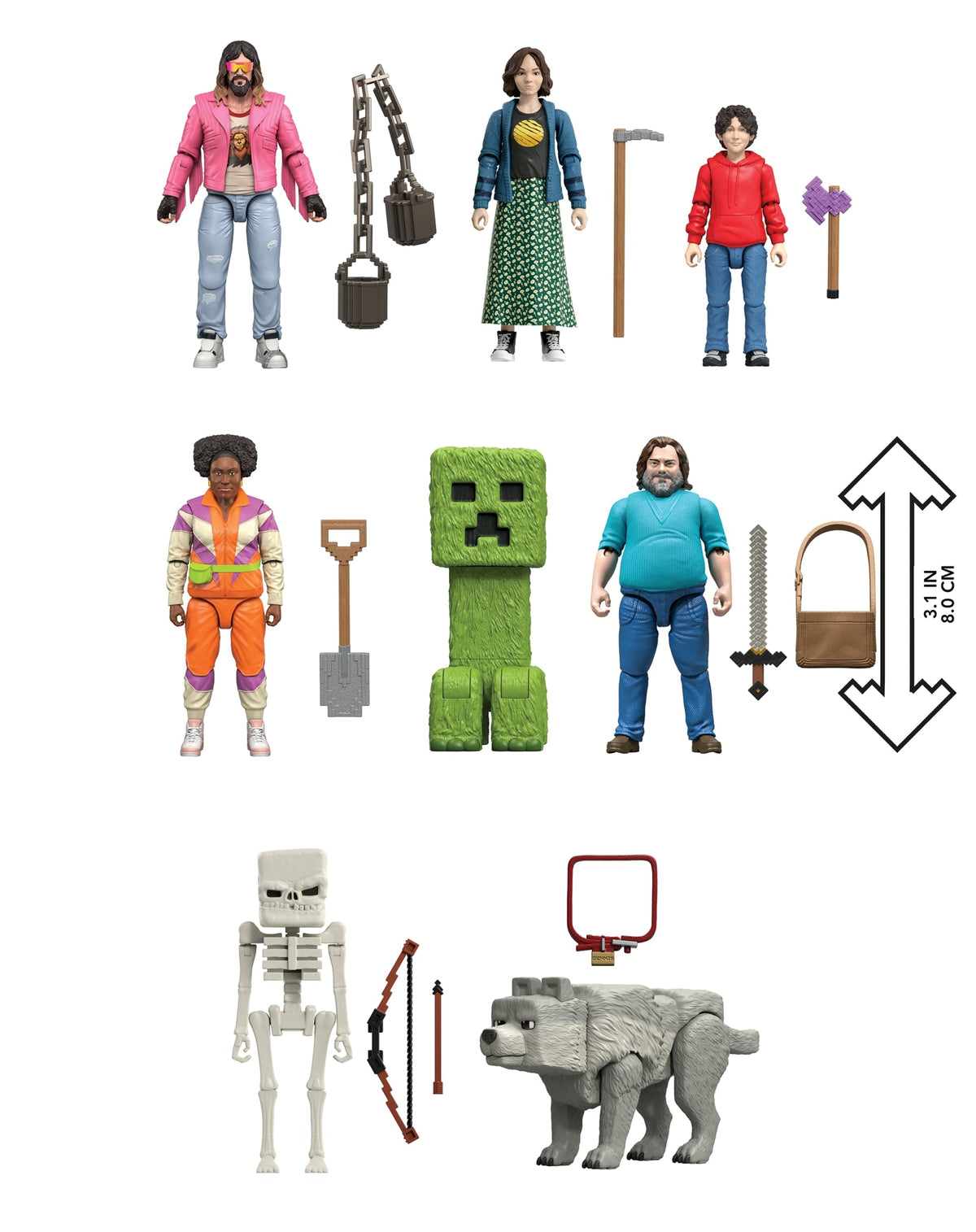 Minecraft Ultimate Movie Set With 8 Action Figures & 8 Accessories,  inspired By A Minecraft Movie