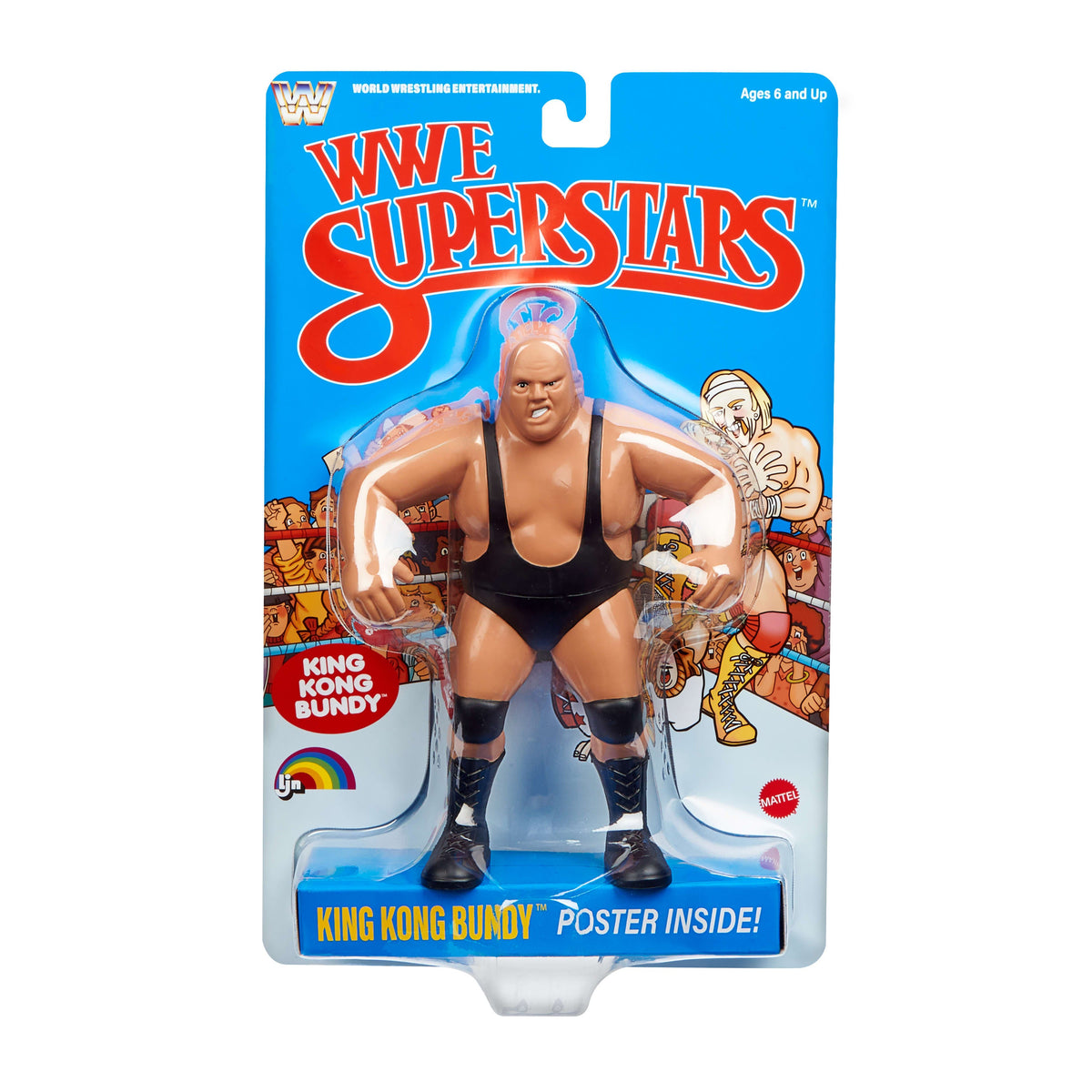 Ljn WWE Superstars King Kong Bundy Action Figure, 1980s Retro 8-Inch Collectible Toys