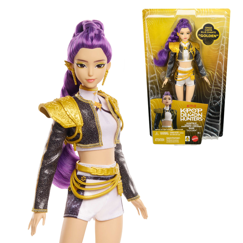 KPop Demon Hunters Boneca Rumi com canção