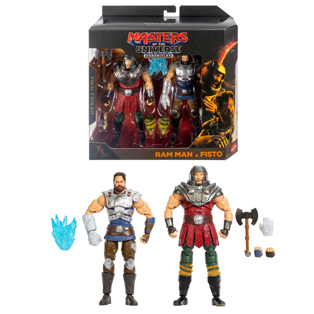 Masters Of The Universe Chronicles Action Figures 2 Pack, 2026 Movie Ram Man & Fisto, 6.5 Inch Scale