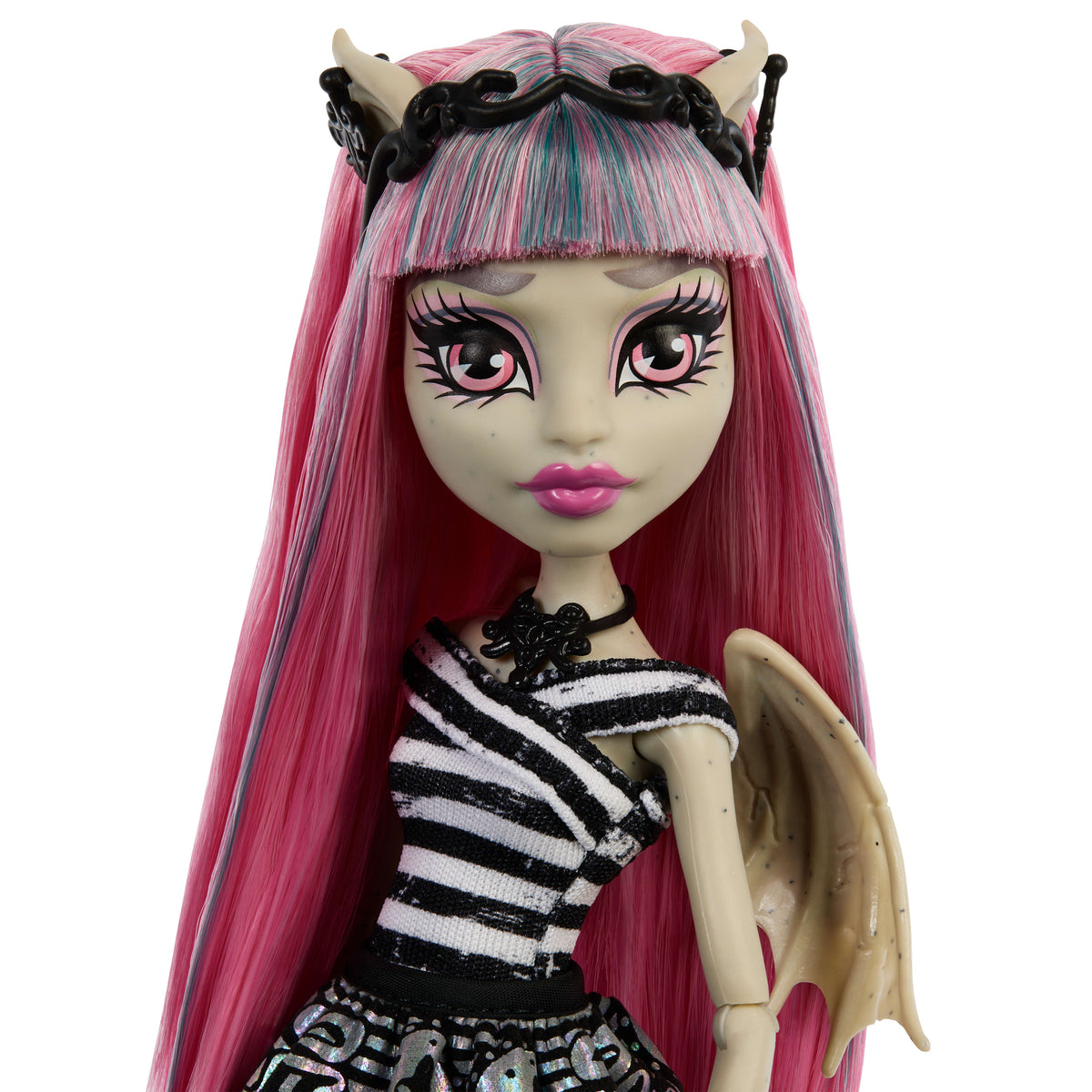 Monster High Boo-Riginal Creeproduction Rochelle Goyle Doll With Diary, Doll Stand And Pet
