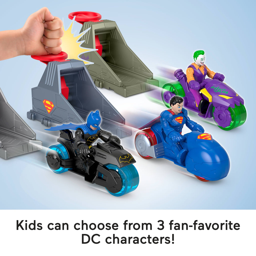 Imaginext DC Super Friends Launcher Set With 3-Inch Superman Action Figure, Toy Vehicle & Housing Unit