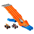 Hot Wheels Monster Trucks Sharks vs Dinos Racedown Destruction Track Set & 2 1:64 Scale Toy Trucks