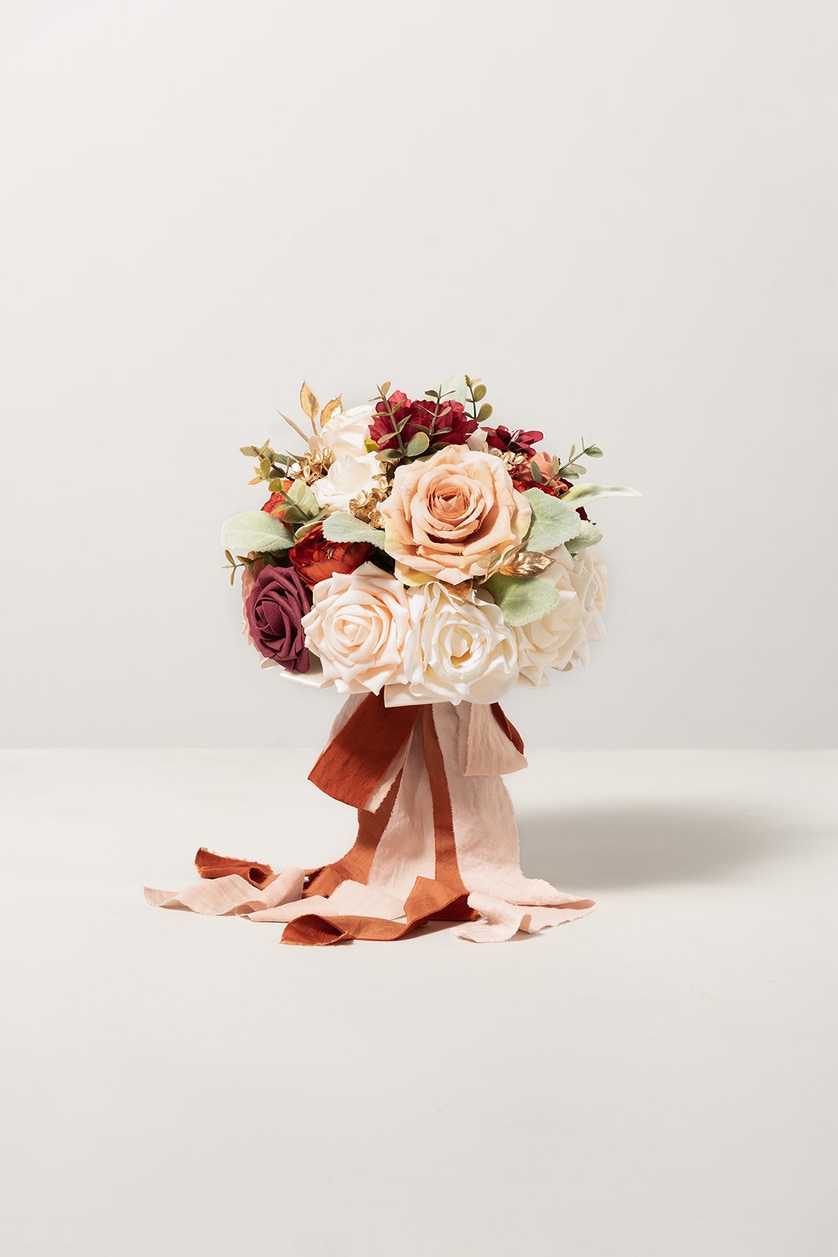 Small Cascade Bridal Bouquet in Sunset Terracotta