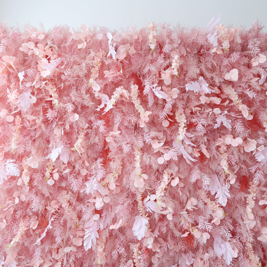 ValarFlowers Blush Pink Floral Extravaganza Wall: A Dreamy. Romantic Masterpiece for Enchanting Celebrations - VF - 621