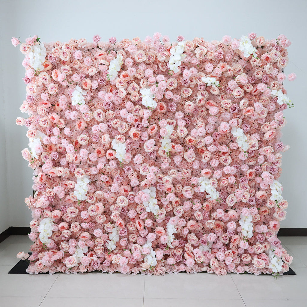 ValarFlowers Blush & White Floral Extravaganza Wall: A Romantic. Dreamy Masterpiece for Enchanting Celebrations-VF-550