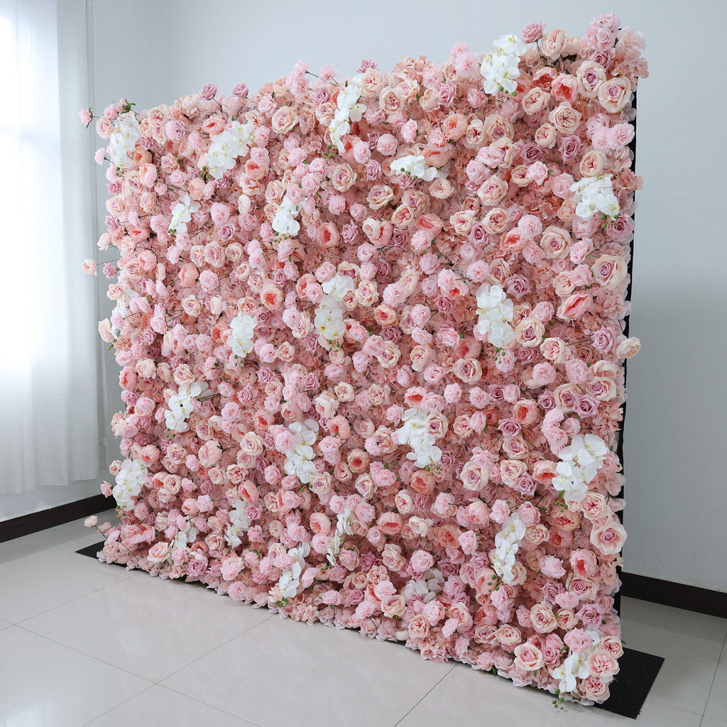 ValarFlowers Blush & White Floral Extravaganza Wall: A Romantic. Dreamy Masterpiece for Enchanting Celebrations-VF-550