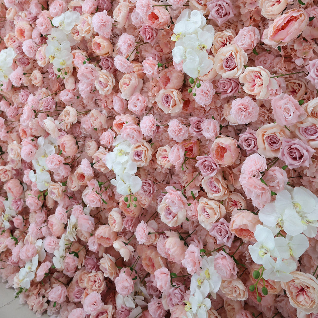 ValarFlowers Blush & White Floral Extravaganza Wall: A Romantic. Dreamy Masterpiece for Enchanting Celebrations-VF-550